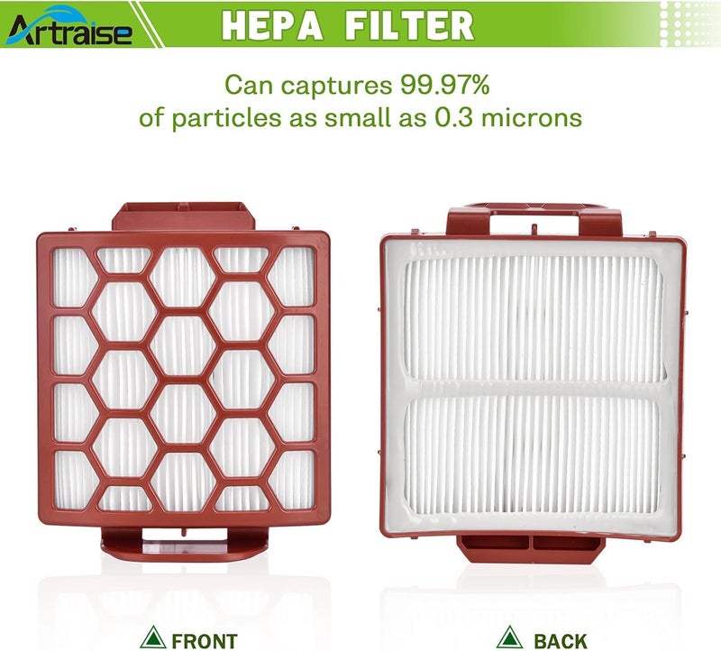 Artraise Filter Replacement for Shark NV255 NV251 NV151 ZU62 ZU60 ZU51 Navigator Zero-M Self-Cleaning Brushroll Pet Pro Vacuum, Part #1238FT60 & 1239FT60, 2 HEPA Filters 6 Foam 6 Felt Kit (Red) - Image 5